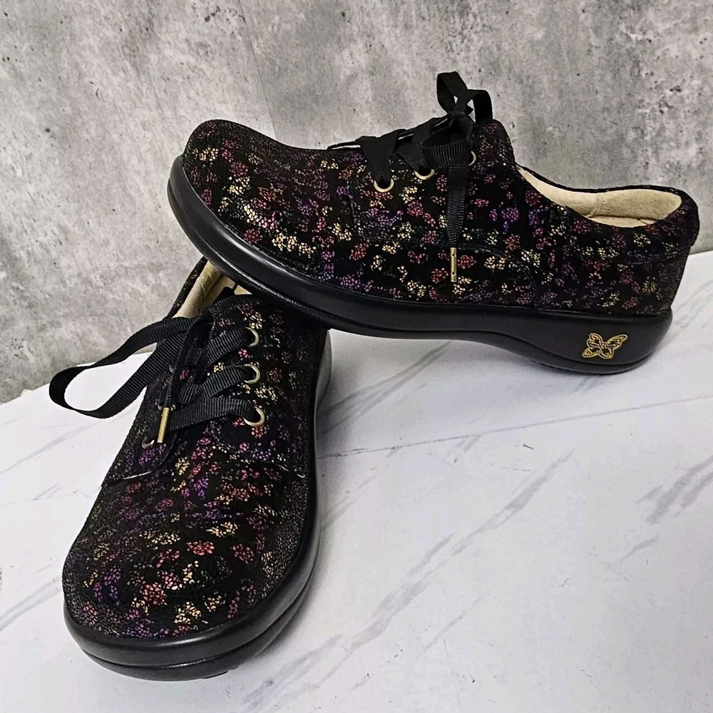 Alegria Kimi PRO Ditzy Doo Womens 38 US8 Floral Lace Up Comfort‎ Nurse Shoes